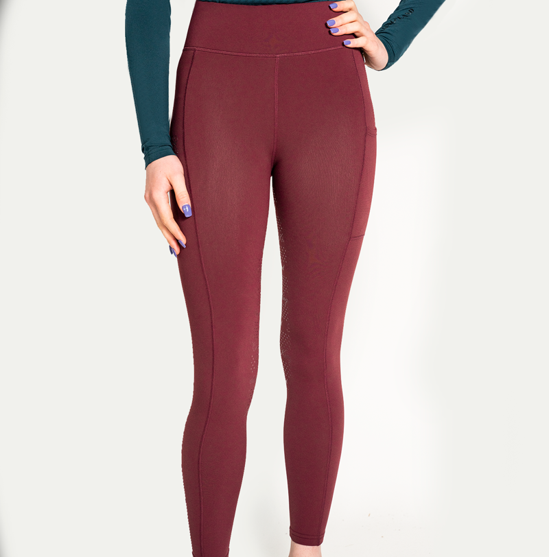 Kingsland KLKatinka W F-Tec2 F-Grip Tights - Red Port Royal